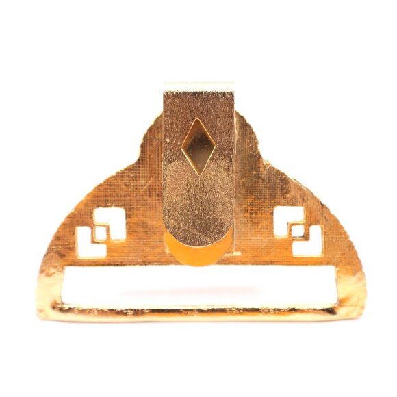 Vintage Wall Belt Towel Holder Gold Tone Black Enamel Dancing Couple Cowboy - Picture 5 of 9